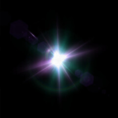 Bright colorful light effects set. Futuristic glow effect for game interface design. Energy universe aura, bright glow, disco glare, space explosion, illuminated stage.	
