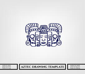 Aztec decorative vector illustration. traditional ethnic ornament