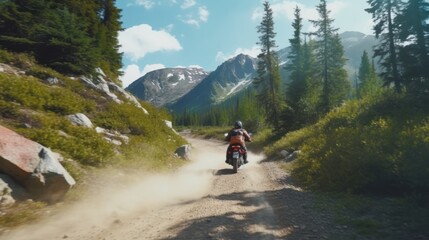 Motorcycle Ride Through Majestic Mountain Pass