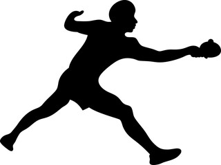 Table Tennis Player Silhouette