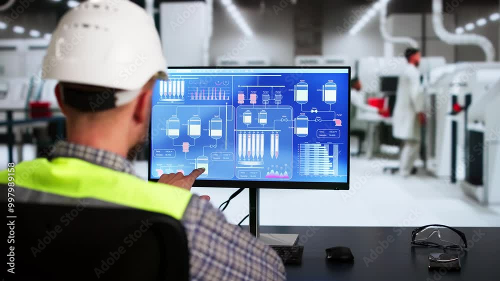 Poster Operator And Engineer Monitor SCADA System