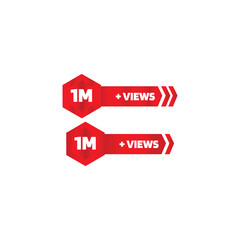 1M view icon Fully Editable Vector