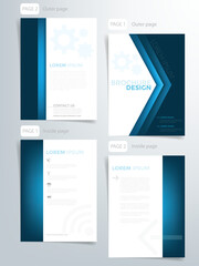Header flyer business brochure vector graphic with space for text and message design