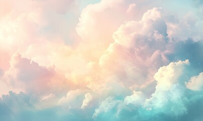 A beautiful sky with a mix of blue and pink clouds