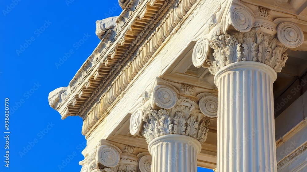 Canvas Prints ancient greek architecture featured iconic columns with distinct styles: doric, ionic, and corinthia