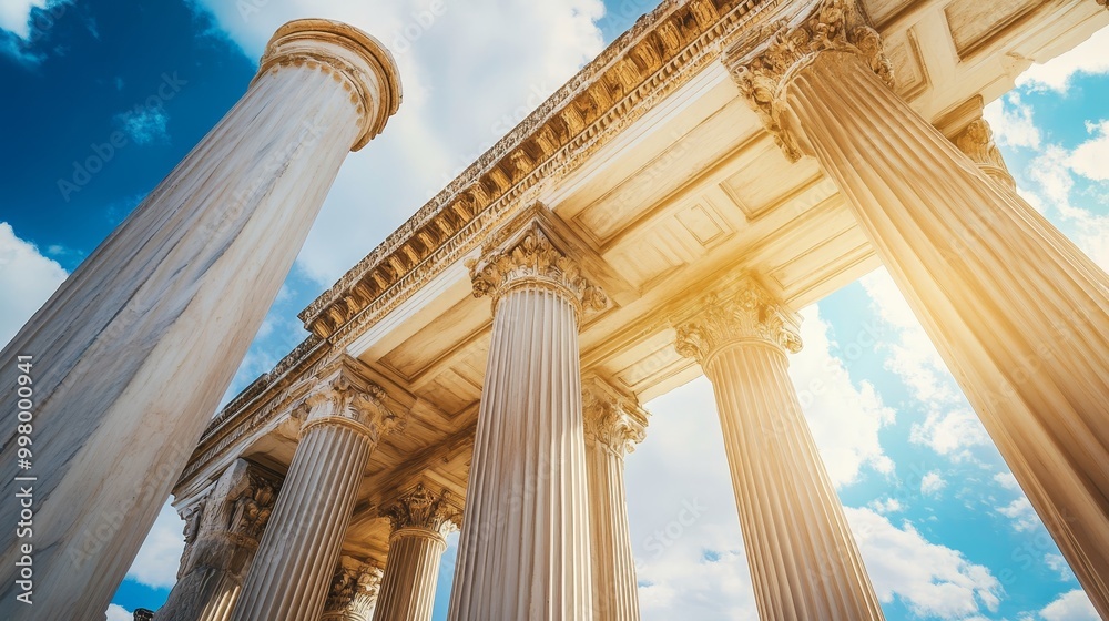 Canvas Prints ancient greek architecture featured iconic columns with distinct styles: doric, ionic, and corinthia