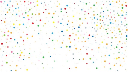 Colorful falling confetti on white background