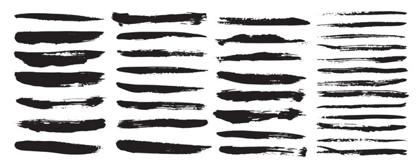 Big set of brush strokes