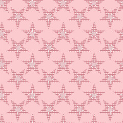 Fototapeta premium Star quilting in Pink, whites,Beige colours natural colour ,seamless pattern ,prints background 