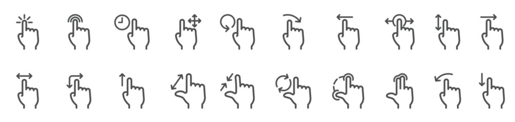 Gesture line icon.