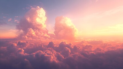 Fototapeta premium Stunning Cloudscapes in Various Styles: Nature's Sky in Realistic, Artistic, and Digital Views