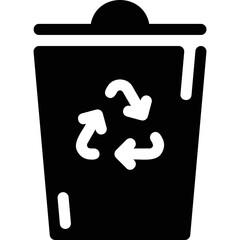 Simple vector icon waste recycling