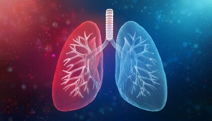 Human lungs. Cancer and respiratory diseases of the pulmonary system. The science of pulmonology in the treatment of tuberculosis, asthma and bronchitis. 3D organ. human brain anatomy