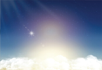 Islamic background on sky and clouds