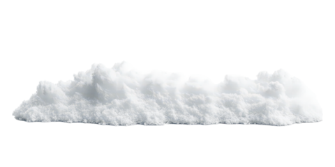 Realistic pile of snow with soft textures and shadows