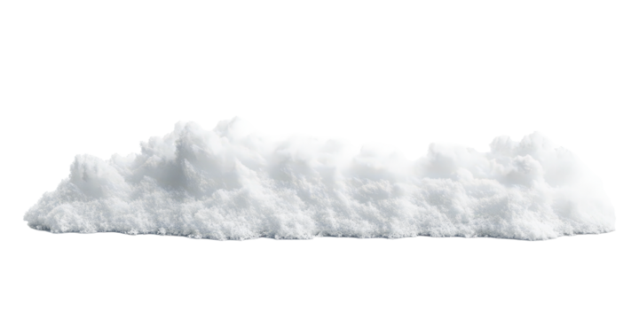 Realistic pile of snow with soft textures and shadows