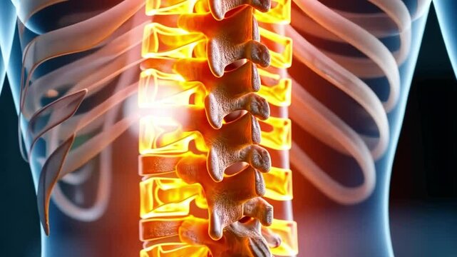 Clinic images of patients with herniated discs is highlighted in orange dots