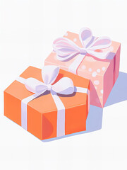 Obraz premium Poster Wall art Acrylic Retro Delicate shades Postcard Cute Lovely Beautiful Cute Christmas New Year, Spring,