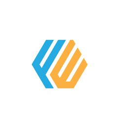 fw letter logo design for monogram and other business