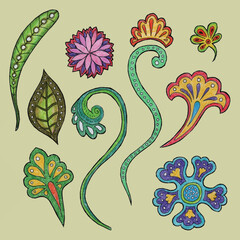 Adobe Illustrator Artwork hand drawn Batik Indonesia Motif vector illustration design © Aris