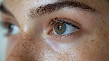 Fototapeta premium Close-up of facial skin, showing blackheads clogging pores before treatment, followed by a smooth, clear complexion after deep cleansing