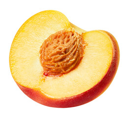 Sliced Peach isolated on white background