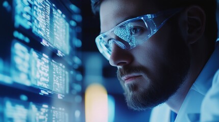 Focused Medical Researcher Analyzing Data