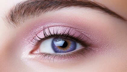 Obraz premium Neutral brown eyeshadow swatches blended with vibrant power berry tones, creating a bold, yet natural eye look.