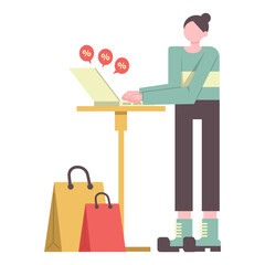 People Online Shopping