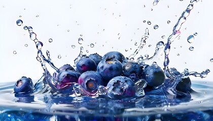 : a-splash-of-blueberries-in-fresh-water-capturing-the-vibrant-blue-berries-surrounded-by-droplets