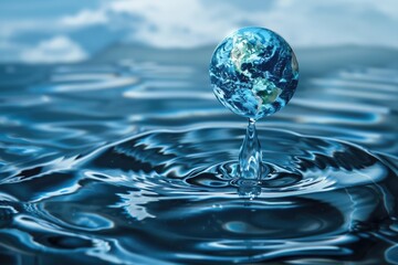 World Water Day concept  save water 