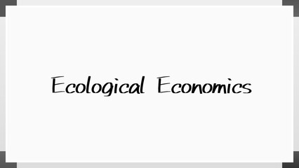 Ecological Economics のホワイトボード風イラスト