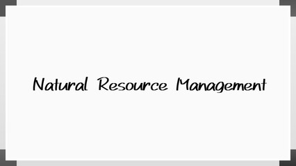 Natural Resource Management のホワイトボード風イラスト