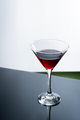 wine in a glass isolated on white background