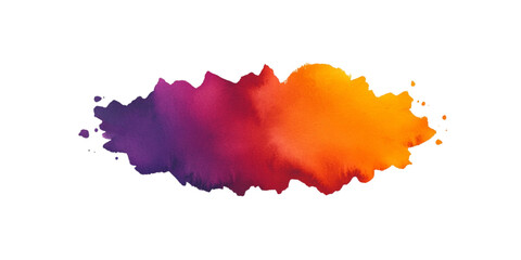 Vibrant watercolor splash in shades of purple, red, and orange, showcasing artistic brush strokes. This colorful design adds dynamic touch to any creative project
