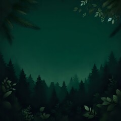Misty forest in the  mountains shrouded in fog, a serene landscape