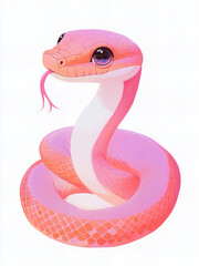 Fototapeta premium Poster Wall art Acrylic Retro Delicate shades Postcard Cute Lovely Beautiful CuteCute Animal snake, dog, owl, deer, cat, gift, frog, dachshund