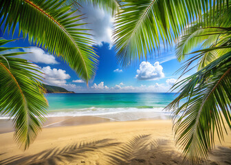 Obraz premium palm tree on the beach