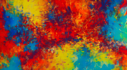 Abstract painting background showing colorful brushstrokes and texture