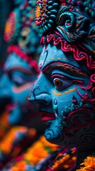 Obraz premium Spiritual Aura: A Colorful Depiction of Culture and Divinity