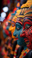 Fototapeta premium Vivid Colors of Indian Religious Art: A Celebration of Culture