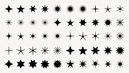 Shine star sparkle vector set. Sparkle star icons. Shine icon. Stars sparkle doodles vector. Set sparkles star symbols vector. Bright sparkle, star sparkle, shiny flash star. Star shine sparkle icon