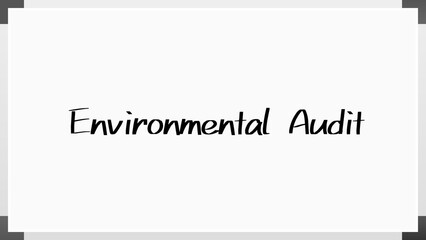 Environmental Audit のホワイトボード風イラスト