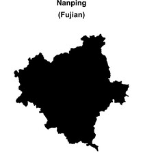 Obraz premium Nanping blank outline map