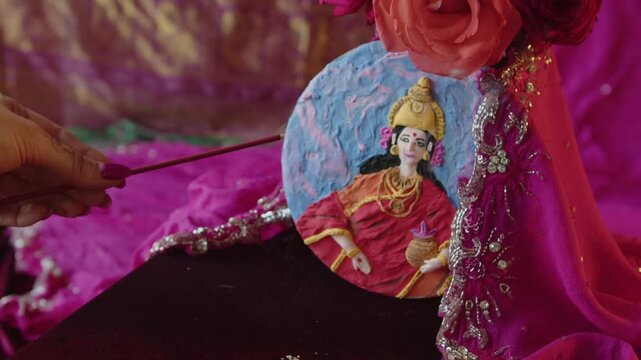 Ritual of offering to the Hindu goddess Parvati