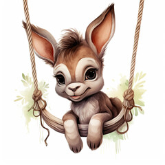 Beautiful Wallpaper with a Donkey Design, Ideal Farm Animal Poster or Graphic Resource for Creative Project, Ai Generative
