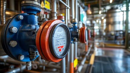 A safety engineer operating an emergency shutoff valve in a chemical plant to prevent hazardous spills. The background shows large storage tanks and warning signs, emphasizing the critical nature of t
