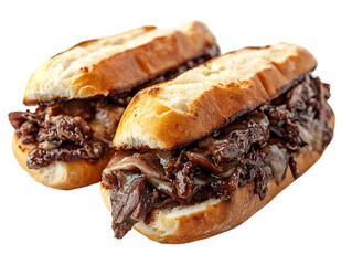 Delicious and juicy beef sandwiches, piled high with tender meat on fresh bread.
