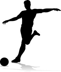 A soccer or football player male silhouette man © Christos Georghiou