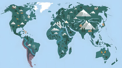 Stylized Map The Arab